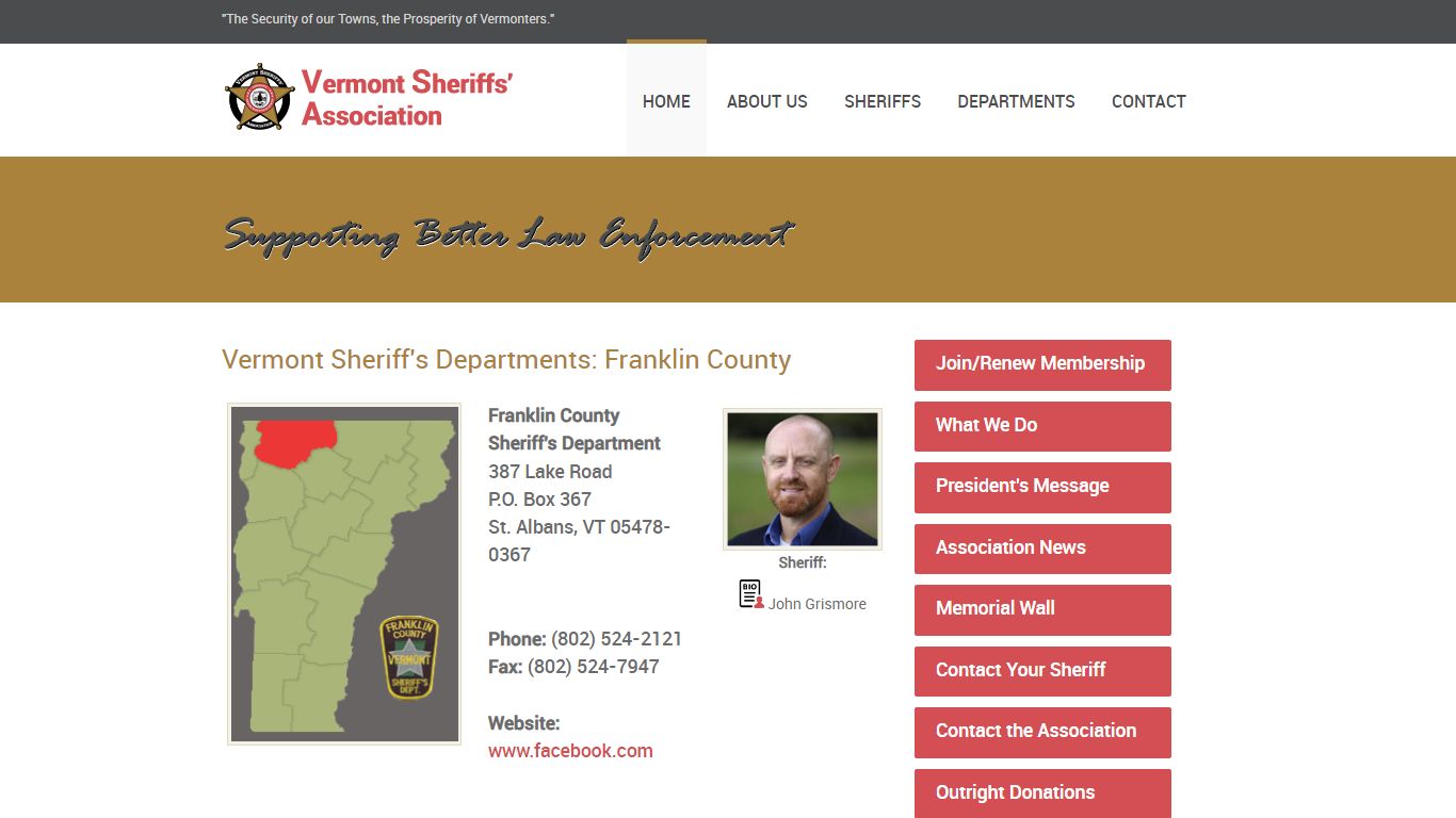 Vermont Sheriff's Departments: Franklin County